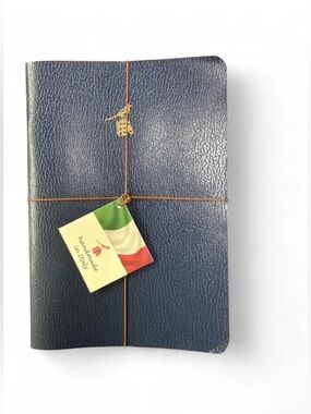 Bieffe Blue Leather lined notebook 3 pk-New